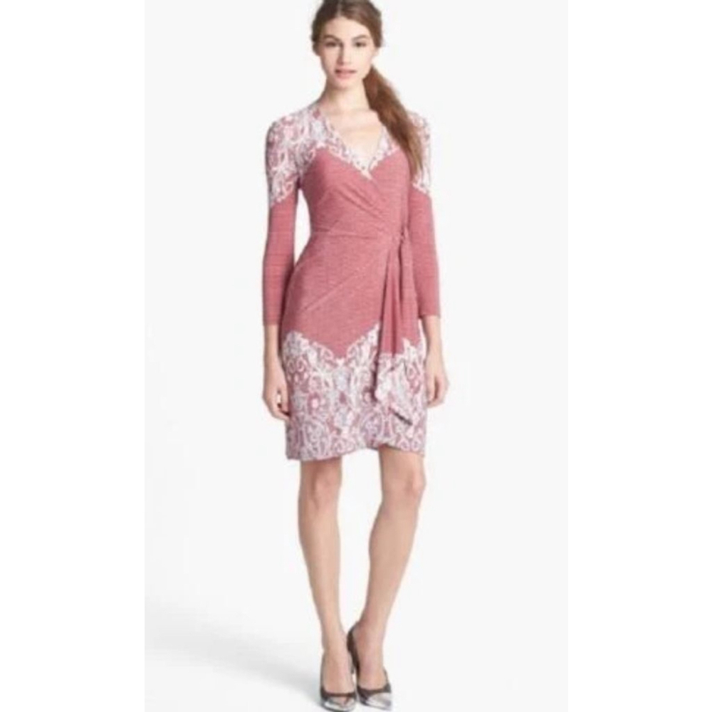 Women's BCBGMAXAZRIA Adele Wrap Dress Size M Red